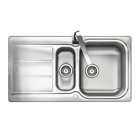 Rangemaster Glendale 1.5 Bowl Stainless Steel Kitchen Sink 2 Rangemaster Glendale 1.5 Bowl Stainless Steel Kitchen Sink - Image 2