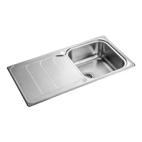 Rangemaster Houston 1.0 Bowl Stainless Steel Kitchen Sink 2 Rangemaster Houston 1.0 Bowl Stainless Steel Kitchen Sink - Image 2
