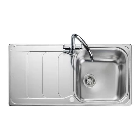 Rangemaster Houston 1.0 Bowl Stainless Steel Kitchen Sink 3 Rangemaster Houston 1.0 Bowl Stainless Steel Kitchen Sink - Image 3