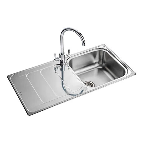 Rangemaster Houston 1.0 Bowl Stainless Steel Kitchen Sink 1 Rangemaster Houston 1.0 Bowl Stainless Steel Kitchen Sink