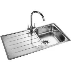 Rangemaster Michigan 1.0 Bowl Stainless Steel Kitchen Sink 5 Rangemaster Michigan 1.0 Bowl Stainless Steel Kitchen Sink -Kitchen Sinks Shop MG9501 D2 460