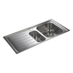 Rangemaster Manhattan 1.5 Bowl Stainless Steel Kitchen Sink -Kitchen Sinks Shop MN10102L D1 460