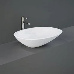 RAK Morning 540 x 380mm 0TH Oval Counter Top Basin - MORCT5400AWHA