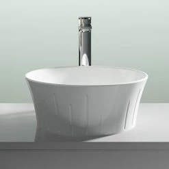 Nuie Round 360mm Sit-On Countertop Vessel Basin - NBV167