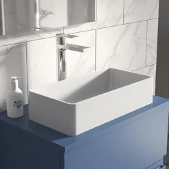 Hudson Reed Rectangular 465 x 235mm Countertop Vessel Basin - NBV180