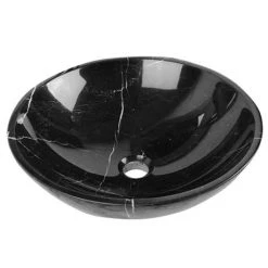 Nero Margiua 430mm Round Marble Basin 0TH - NM001 -Kitchen Sinks Shop NM001 d4 460