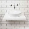 Nova Wall Hung Slimline Countertop Basin Shelf - Gloss White - 600 x 450mm