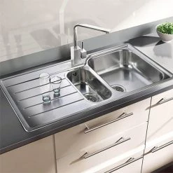 Rangemaster Oakland 1.5 Bowl Stainless Steel Kitchen Sink