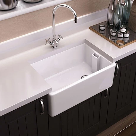 Period Bathroom Co. Belfast Ceramic Kitchen Sink - W610 x D457mm 1 Period Bathroom Co. Belfast Ceramic Kitchen Sink - W610 x D457mm