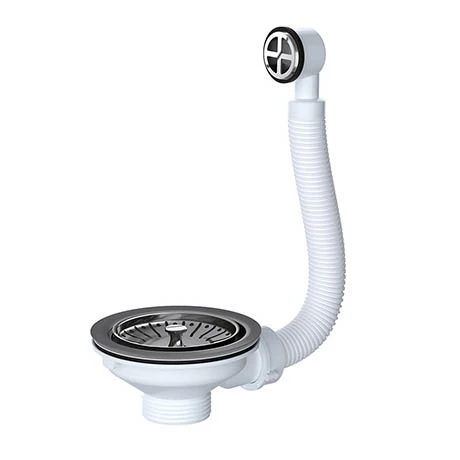 Viva Basket Strainer Waste with Round Overflow 1 Viva Basket Strainer Waste with Round Overflow