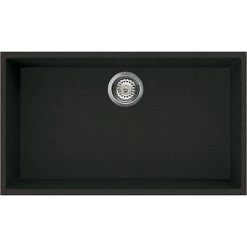 Reginox Quadra 130 1.0 Bowl Undermount Granite Kitchen Sink - Black