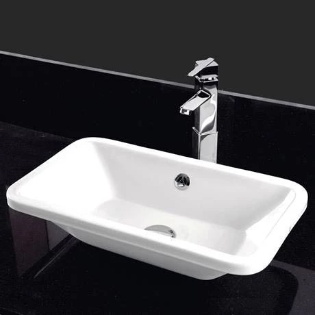 RAK Chameleon 560mm Counter Top Basin with Chrome Overflow Kit 4 RAK Chameleon 560mm Counter Top Basin with Chrome Overflow Kit - Image 4