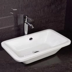 RAK Chameleon 560mm Counter Top Basin with Chrome Overflow Kit