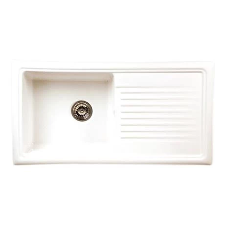 Reginox White Ceramic 1.0 Bowl Kitchen Sink + Mixer Tap 4 Reginox White Ceramic 1.0 Bowl Kitchen Sink + Mixer Tap - Image 4