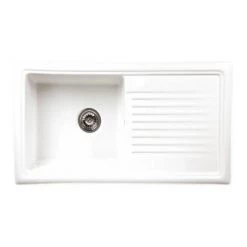 Reginox White Ceramic 1.0 Bowl Kitchen Sink - RL304CW -Kitchen Sinks Shop RL304CW n d3 460