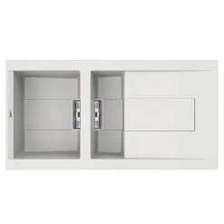 Reginox Smart 475 1.5 Bowl Granite Kitchen Sink - White