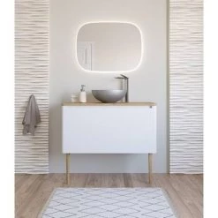 Crosswater Circus 400mm Countertop Basin Brushed Stainless Steel Effect - CT4084UCV -Kitchen Sinks Shop SSA 460