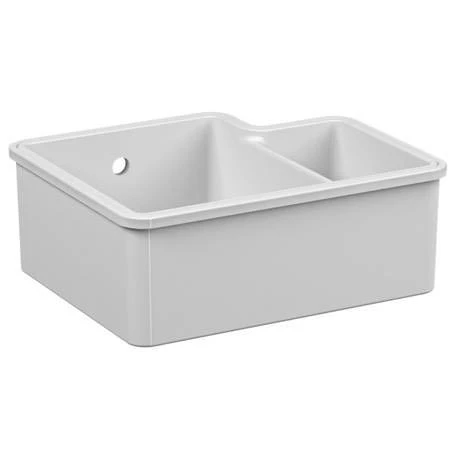 Reginox Tuscany 1.5 Bowl White Ceramic Undermount Kitchen Sink + Waste 2 Reginox Tuscany 1.5 Bowl White Ceramic Undermount Kitchen Sink + Waste - Image 2