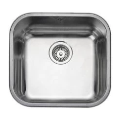 Rangemaster Atlantic Classic UB40 Stainless Steel Undermount Kitchen Sink 460 x 440mm
