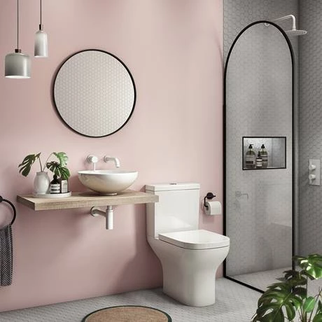 Venice Floating Basin Shelf (Light Oak - 1000mm Wide) 2 Venice Floating Basin Shelf (Light Oak - 1000mm Wide) - Image 2