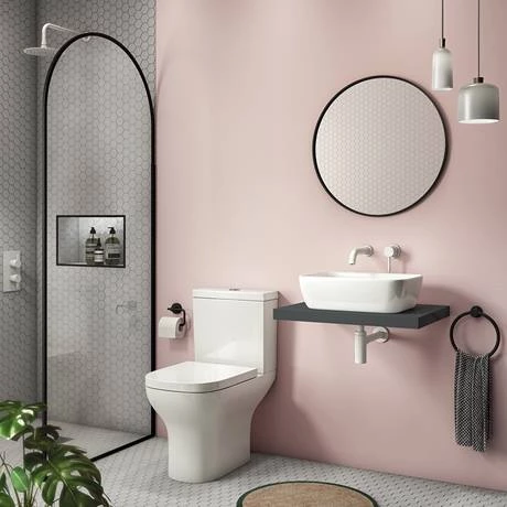 Venice Floating Basin Shelf (Gloss Grey - 600mm Wide) 3 Venice Floating Basin Shelf (Gloss Grey - 600mm Wide) - Image 3