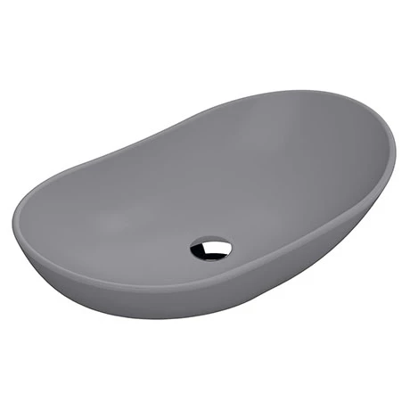 Venice Matt Grey Oval Counter Top Basin - 615 x 360mm 1 Venice Matt Grey Oval Counter Top Basin - 615 x 360mm
