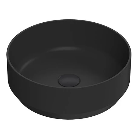 Venice Matt Black Round Counter Top Basin - 350mm Diameter 1 Venice Matt Black Round Counter Top Basin - 350mm Diameter