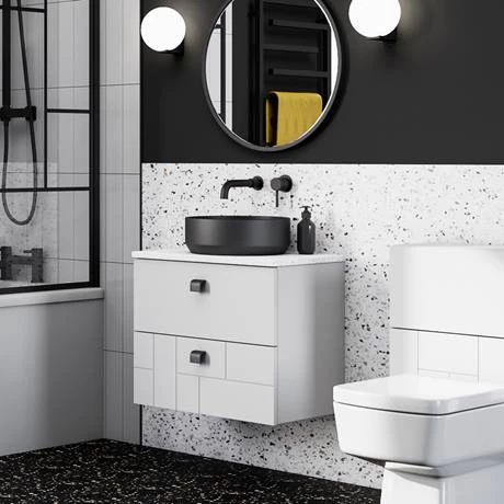 Venice Matt Black Round Counter Top Basin - 350mm Diameter 2 Venice Matt Black Round Counter Top Basin - 350mm Diameter - Image 2