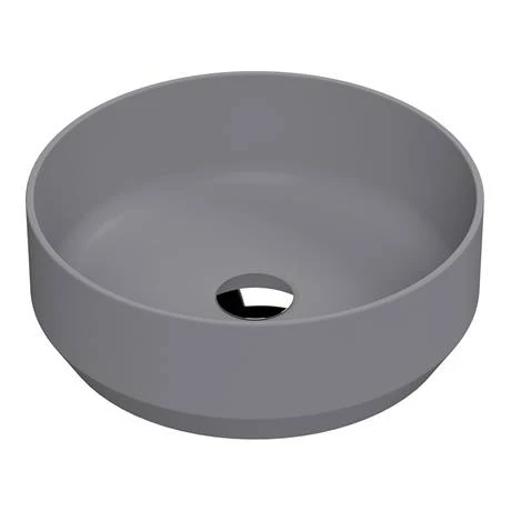 Venice Matt Grey Round Counter Top Basin - 350mm Diameter 2 Venice Matt Grey Round Counter Top Basin - 350mm Diameter - Image 2