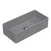 Venice Matt Grey Rectangular Counter Top Basin - 465 x 235mm