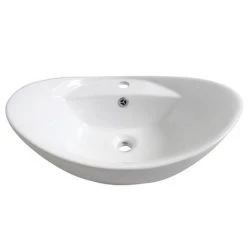 Faro Oval Counter Top Basin 1TH - 590 x 395mm 7 Faro Oval Counter Top Basin 1TH - 590 x 395mm -Kitchen Sinks Shop VES010 d3 460
