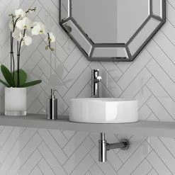 Sahara 405mm Round Counter Top Basin 0TH -Kitchen Sinks Shop VES093 d3 460