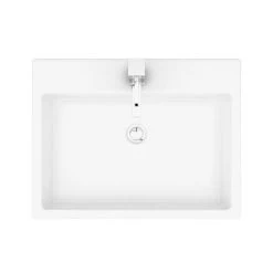 Kyoto Large Rectangular 600 x 460mm 1TH Wall Hung Basin -Kitchen Sinks Shop VES132 n d2 460