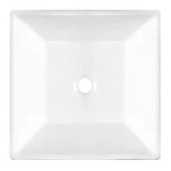 Arezzo Square Black Wall Mounted Basin Tap + 410 x 410mm Counter Top Basin -Kitchen Sinks Shop VES983 CAS30BLK d3 460