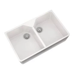 Venice Double Bowl Belfast Composite Kitchen Sink + Chrome Wastes 6 Venice Double Bowl Belfast Composite Kitchen Sink + Chrome Wastes -Kitchen Sinks Shop VSNK259 D3 460