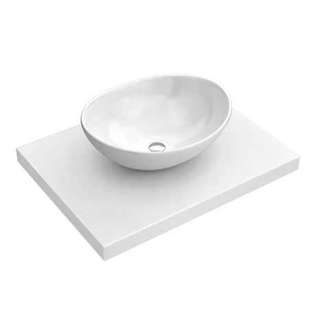 600 x 450mm White Shelf with Casca Basin 1 600 x 450mm White Shelf with Casca Basin